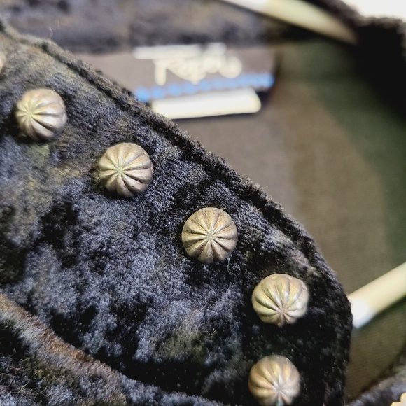 Vintage Roper Tem Tex Velvet Western Jacket Blazer Silver Buttons Womens Medium - Picture 6 of 12